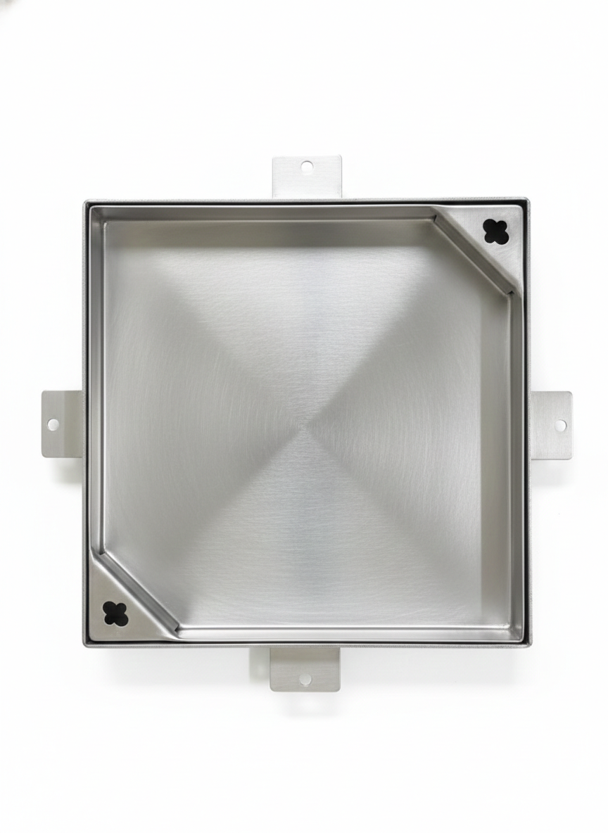 LMC Stainless Steel 304 Manhole Cover – Square Floor Access Cover with Frame | Multiple Sizes Available