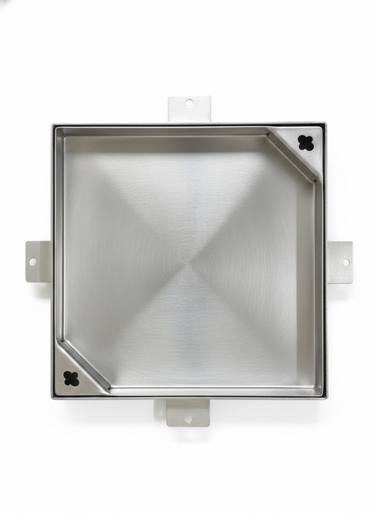 LMC Stainless Steel 304 Manhole Cover – Square Floor Access Cover with Frame | Multiple Sizes Available