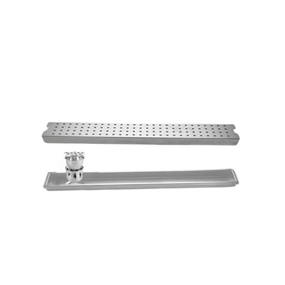 LMC Stainless Steel 304 Shower Drain Channel – Square Design Linear Bathroom Floor Drain
