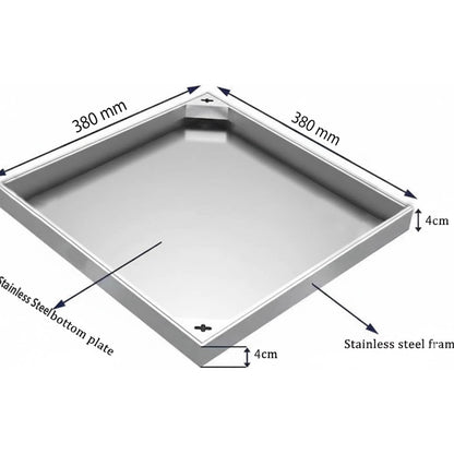 LMC Stainless Steel 304 Manhole Cover – Square Floor Access Cover with Frame | Multiple Sizes Available