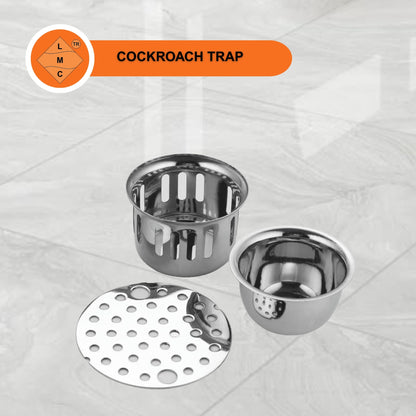 LMC Stainless Steel 304 Shower Drain Channel – Floral Design Linear Floor Drain for Bathroom