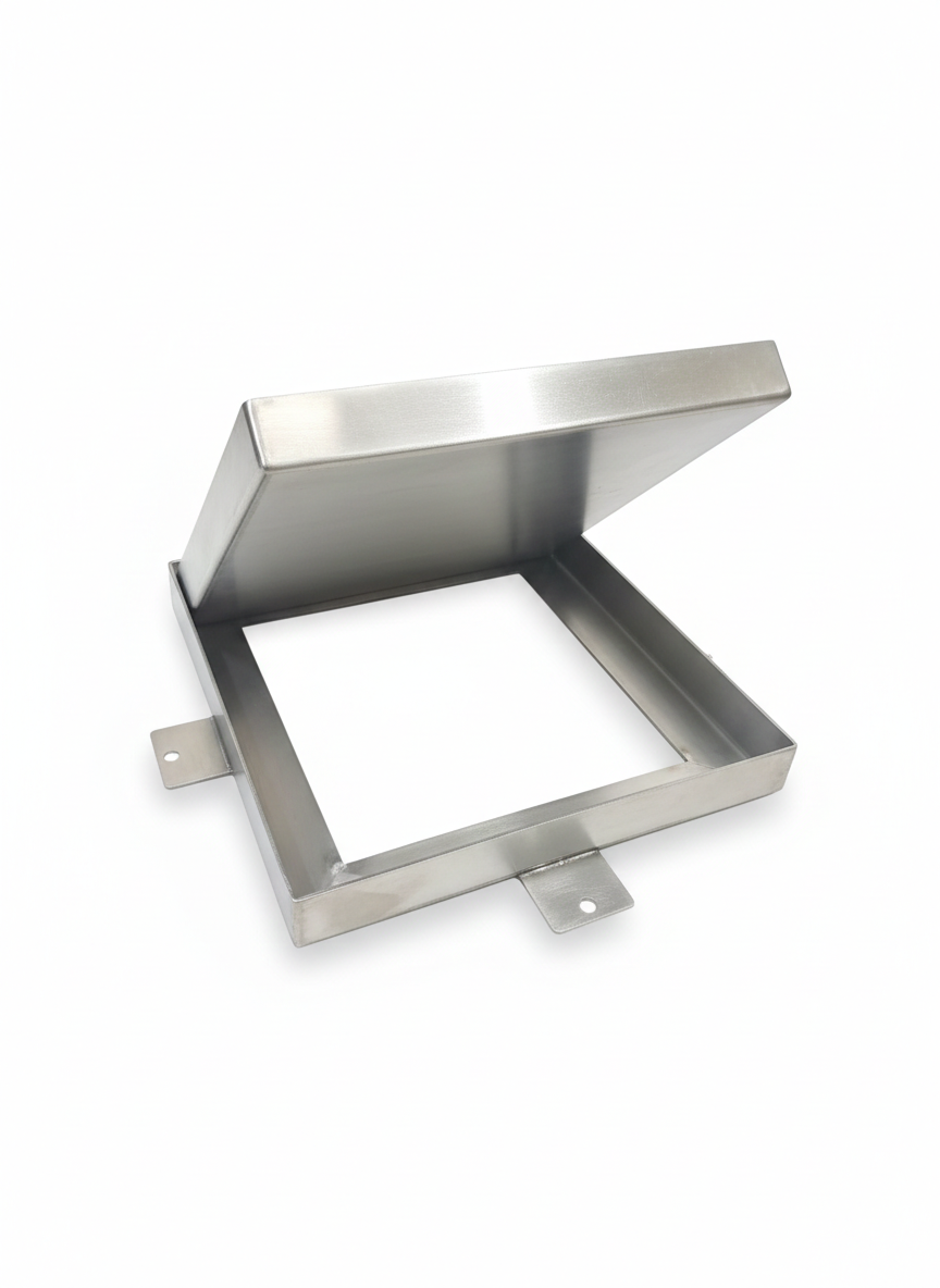 LMC Stainless Steel 304 Manhole Cover – Square Floor Access Cover with Frame | Multiple Sizes Available