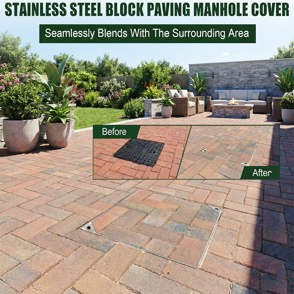 Stainless Steel 304 Manhole Cover – Light Duty – Stone Recessed Type | Lmc Drainage