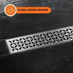 Lmc Floral Shower Drain Channel